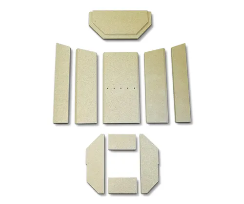 Feuerraumauskleidung für Justus Usedom 5 - Ersatzteile für Kaminofen, 10-teiliges Set aus hochwertigem Vermiculite für optimale Wärmeisolierung und Langlebigkeit.