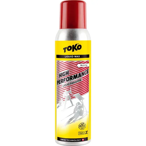 Toko High Performance Liquid Paraffin Red 125ml - Flüssigwachs für perfekten Gleiteigenschaften - Wintersport-Zubehör, sorgt für optimale Gleiteigenschaften auf Schnee und ist ideal für Skifahrer und Snowboarder.