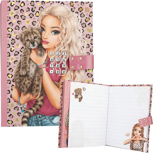 Depesche TOPModel Leoheart Geheimcode Tagebuch in Rosa - Kreatives Tagebuch für Mädchen mit 80 illustrierten Seiten. Sicher mit 4-stelligem Code und Soundfunktion. Ideal für persönliche Gedanken und Notizen.