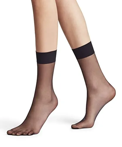 FALKE Damen Socken Shelina 12 DEN W So ultra-transparent einfarbig 1 Paar, Schwarz Black 3009, 35-38