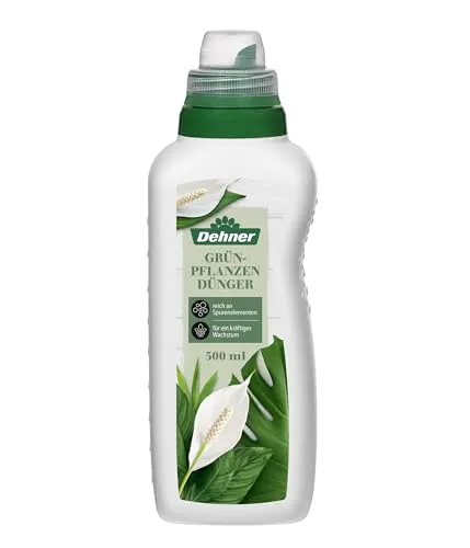 Dehner Grünpflanzendünger, hochwertiger Flüssigdünger, Dünger für Grünpflanzen, organischer NPK-Dünger, mit Spurennährstoffen, 500 ml, für ca. 100 l, bunt