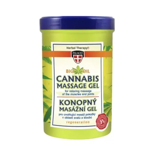 Palacio Kräuter Massagegel/Lotion mit 5% Bio Hanföl ohne Mineralöl, Silikone, Parabene, Paraffin - 380 ml !