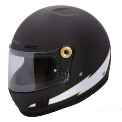 Merlin Revival Vintage Flash Helm, schwarz, Größe XS für Männer