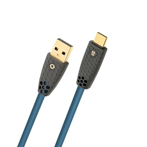 OEHLBACH USB Flex Charge AC - USB Typ A - Typ C Kabel – Ladekabel, patentierter Knickschutz, 10 Gbps Datenrate, 60 W Ladeleistung, TPE-Mantel, OFC Innenleiter, petrol – 2 m