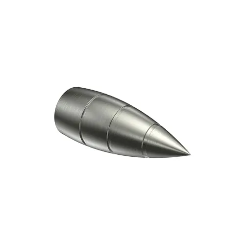 Interdeco Endstücke Rillenpatrone Edelstahl-Optik aus Metall für Gardinenstangen 20 mm Ø (2 Stück)