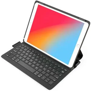 Inateck Ultraleichte Tastatur Hülle für iPad 2021-2019 & iPad Pro 10.5 - Kabellose Tastatur mit Smart Power Knopf, ultraleicht und nur 360g, ideal für mobiles Arbeiten mit bis zu 90 Tagen Betriebsdauer.
