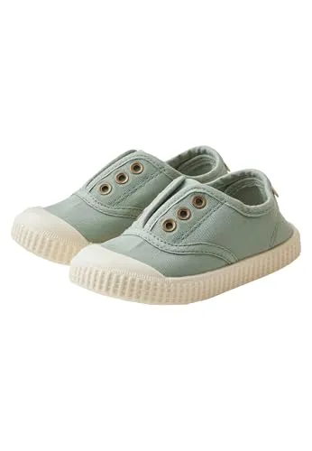 Sterntaler Sneaker Uni - Sportiver Baby Schuh aus Canvas - Baby Sneaker für Mädchen mit rutschfester Sohle, ideal für den Alltag. Das Slip-on-Design und elastisches Gummiband ermöglichen ein einfaches An- und Ausziehen.