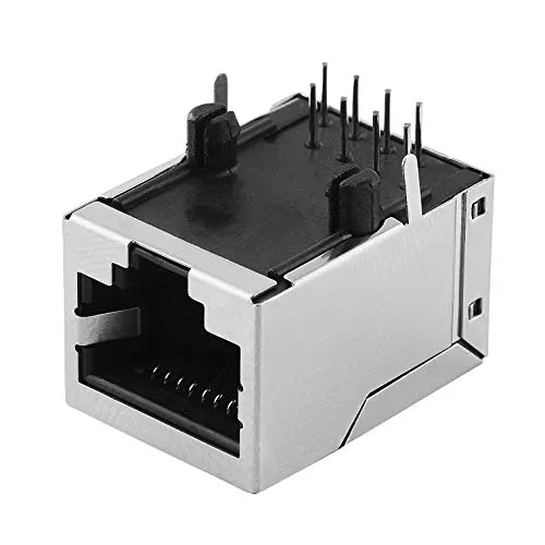 BestPlug DSL LAN Patch Internet Netzwerk RJ45 Einbau-Buchse Terminal weiblich, Silber