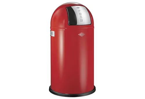 Wesco Pushboy Abfallsammler 50 Liter rot in rot von Wesco