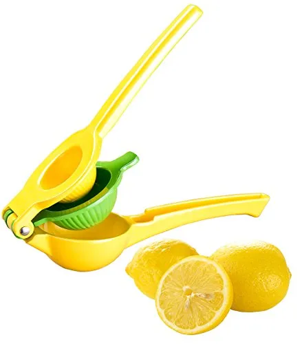 Rosenstein & Söhne Zitronenpresse Metall 2in1 - Entsafter mit 2 Schalen für Zitronen & Limetten, ideal für ergiebiges Auspressen und einfache Handhabung, perfekt für Cocktails und frische Säfte.