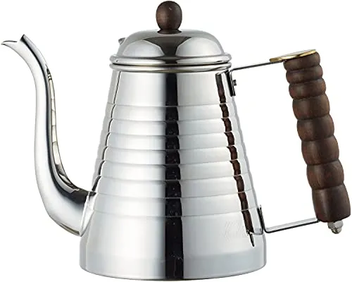 Produktbild Carita Kalita Kaffeekanne, 1000 ml, IH-kompatibel, Edelstahl, Made in Japan, SSW Kettle 1000#52274 Tropfkanne Wasserkocher, Kaffeemaschine, Yakan, Server, Gerstentee, Weißwasser, Retro,