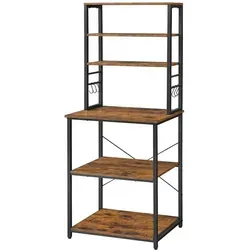 Vasagle Küchenregal 40x60x167 cm Braun-Schwarz von VASAGLE