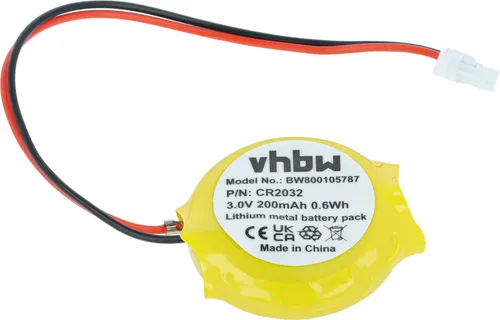 vhbw BIOS-Batterie kompatibel mit HP Compaq Evo NX8220, NX6110, NC8230, NC8000, NX6000, NW8240, NW8220 Computer Notebook (200 mAh, 3 V, Li-Ion)