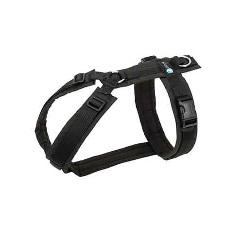 Annyx Brustgeschirr Fun - Gepolstert und Ergonomisch für Alle Rassen - Schwarz/Schwarz Gr. XXS - Hundegeschirr Fun, gepolstert und ergonomisch für optimalen Tragekomfort. Ideal für alle Rassen, schont den Rücken und sorgt für eine perfekte Zugverteilung.