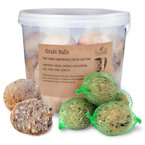 Vogelfutter - Meisenknödel aus Natürlichen Rohstoffen – Ölsaaten, Getreidemehl, Nüsse, Sonnenblumenkerne - Vogelfutter für Wildvögel - ohne Konservierungsstoffe - 100% Naturbelassen - 3kg 30x90g Netz