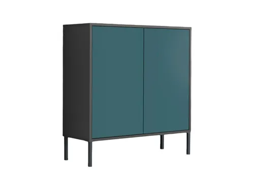 Kommode Mailand Typ 4 Anthrazit/Petrol in schwarz von BMG Möbel