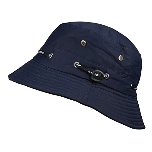 Toutacoo, Sommerhut, Sonnenhut, Hut, Ganzjahreshut, Einstellbar, faltbar- Unisex- Marineblau