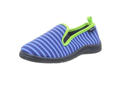 Playshoes Ringel, Unisex-Kinder Niedrige Hausschuhe, Blau (Blau/Grün 791), 22/23 EU (6 Child UK)