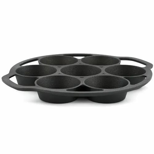 Muffinform Gusseisen Backform für 7 Muffins je 100ml für Grill und Herd BBQ-Toro