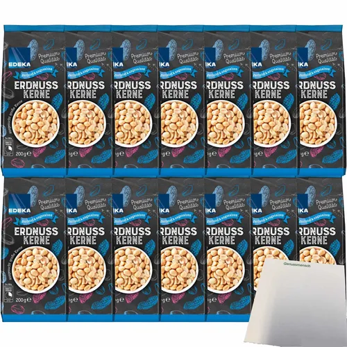 Edeka Erdnusskerne geröstet & ungesalzen 14er Pack 14x200g Packung usy Block