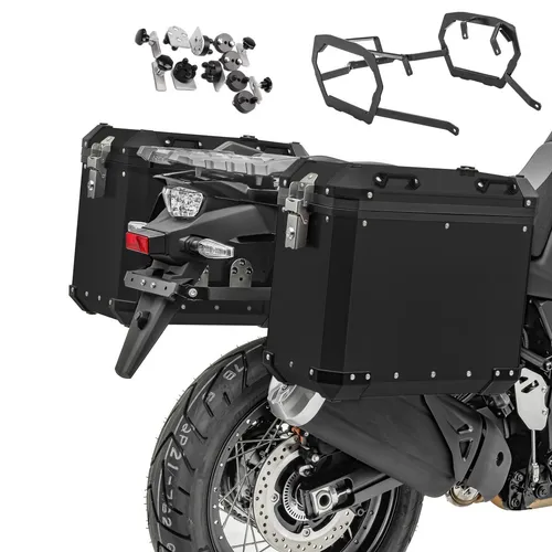 Alu-Koffer und Kofferträger für BMW R 1250 GS Adventure 19-23 - Hochwertiger Alu-Koffer mit passgenauem Träger, ideal für sicheres Reisen und zusätzlichen Stauraum auf deinem Motorrad.