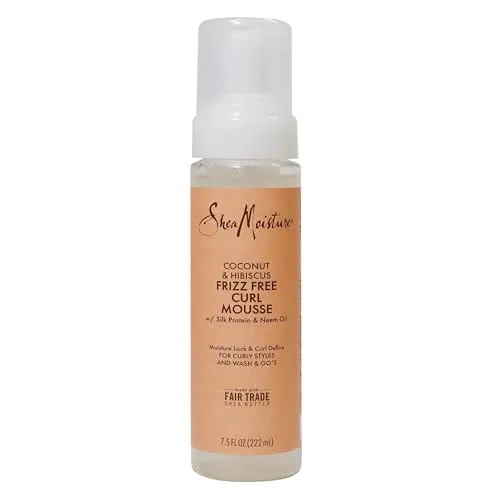 Shea Moisture Coconut und Hibiscus Frizz-Free Mousse, 1er Pack (1 x 222 ml)