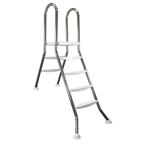 Poolleiter Edelstahl V2A für teilversenkte Becken bis 1,20 m, 2/4 Stufen Pool