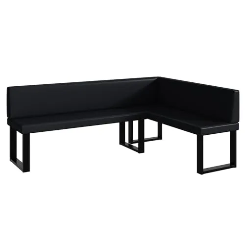 MEBLINI Eckbank für Esszimmer in schwarz von MEBLINI