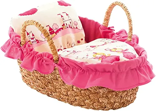 Bayer Chic 2000 Tragekorb Tragetasche 45 cm pink - Puppenwagen, ideal für kleine Puppen und Spielzeug, mit praktischem Tragegriff und in fröhlichem Pink für stilvolles Spielen.