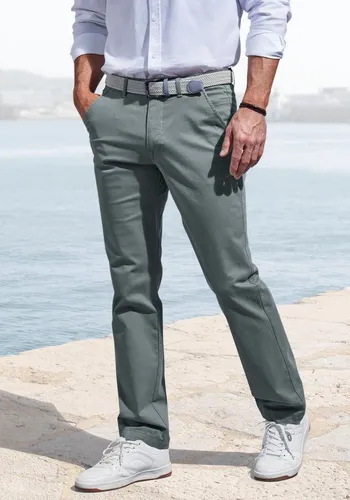 John Devin Chinohose regular-fit in grün von John Devin