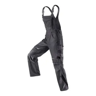 Kübler Pulsschlag Latzhose 3324 anthrazit/schwarz Größe 66 - Robuste Latzhose für Handwerk und Bau, mit ergonomischer Passform und Knieschutztaschen für optimalen Komfort und Sicherheit bei der Arbeit.