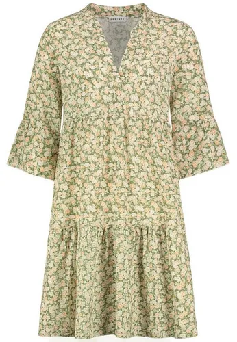 DENIMFY Sommerkleid Damen Knielang DFFrida - Freizeitkleid für Damen, knielang in A-Linie, aus 100% Viskose für ein luftiges Tragegefühl, ideal für den Sommer.