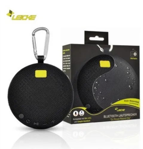 LEICKE Bluetooth Lautsprecher DJ Roxxx - Tragbarer IPX7 Lautsprecher mit MaxSound Bass - Tragbare Lautsprecher - Wasserdicht gemäß IPX7, ideal für Outdoor-Aktivitäten. Genießen Sie kraftvollen Sound und eine Spielzeit von bis zu 86 Stunden!