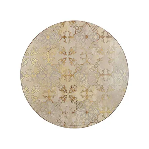 Creative Tops Tischsets 4er-Set, runde Tischsets mit Korkrücken, Gold Impressions Design - Platzsets aus der Gold-Impressions-Design-Kollektion, hitzebeständig bis 120 Grad, schmutzabweisend und leicht zu reinigen, schützen Ihren Tisch stilvoll.