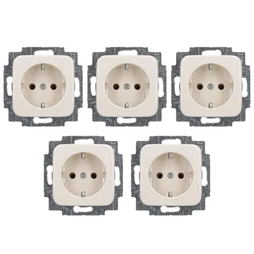 Busch-Jaeger Elektroinstallation Steckdose 5-fach - Steckdosen & Zubehör, bietet vielseitige Anschlussmöglichkeiten für Ihr Zuhause und sorgt für eine sichere Stromversorgung.