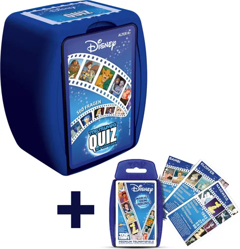 Top Trumps Bundle Quiz Disney Classic Ratespiel Wissensspiel + Quartett Spiel