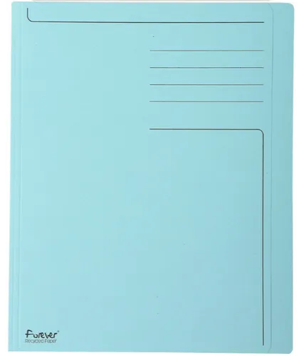 Exacompta 441006E - 100er Pack Aktendeckel Forever, hellblau aus 280g Recycling-Karton, mit praktischem Beschriftungsfeld und Blauer Engel zertifiziert