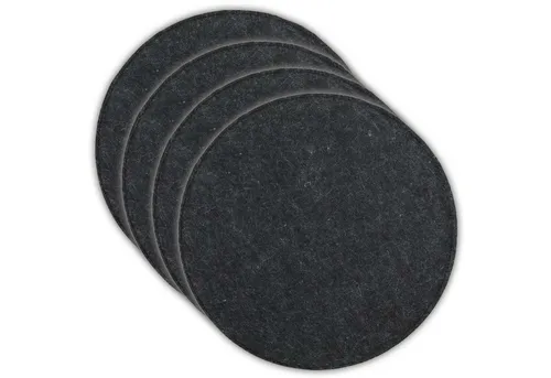 VOSSBACH Sitzkissen Stuhlkissen Set Sitzauflage Filzkissen, Filz Rund Ø 35 cm mit Antirutschnoppen