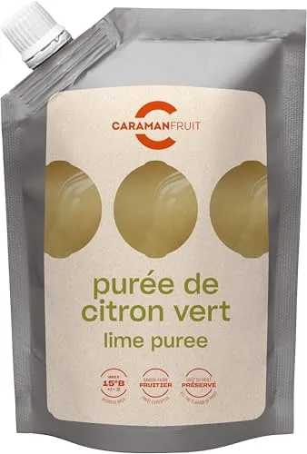 Caramanfruit Limetten-Frucht-Püree - 16x 1kg - intensiv aromatische Limetten, exotische Zitrusfrucht, frei von Farb- und Konservierungsstoffen, für Cocktails, als Saft & Eis
