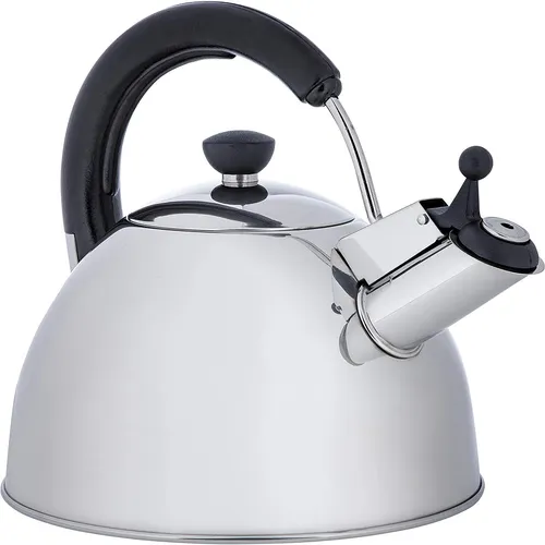 ONVAYA® Wasserkessel aus Edelstahl 2,5 L | Induktionsgeeignet - Teekessel aus rostfreiem Edelstahl mit klassischem Pfeifton. Ideal für alle Herdarten, spülmaschinengeeignet und mit isolierten Griffen für sichere Handhabung.