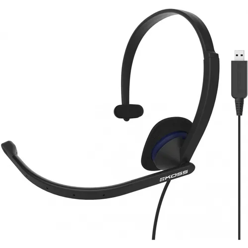 KOSS CS195 On-Ear Headset mit Mikrofon - Kabelgebundenes Headset mit Rauschunterdrückung, ideal für PC-Sprachanwendungen und Gaming. Bequem mit Schaumstoff-Ohrpolstern und verstellbarem Kopfbügel für perfekten Sitz.