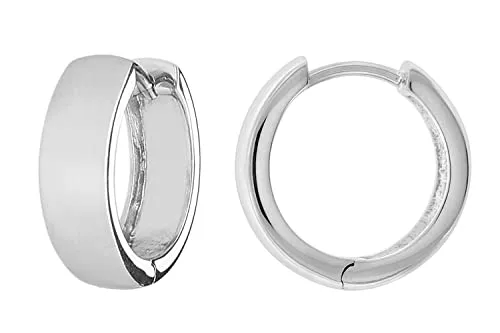 trendor Ohrringe für Damen und Herren 925 Silber Creolen Ø 16 mm modischer Ohrschmuck für Damen und Herren, zauberhafter Schmuck aus Sterlingsilber, 41581