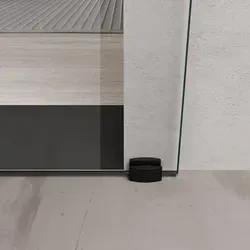 doporro Glasschiebetür Schwarz mit Softclose-Automatik in schwarz von doporro