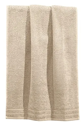 Erwin Müller Badetuch Heidelberg 100% Baumwolle beige Größe 100x150 cm - saugstark, gut trocknend, kompakt, leichte Qualität - ideal für Sport, Strand, Reisen (weitere Farben)