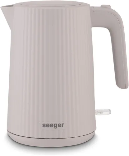 Seeger Wasserkocher 1,7L mit Mikro-Sieb-Filter, BPA-frei, Beige
