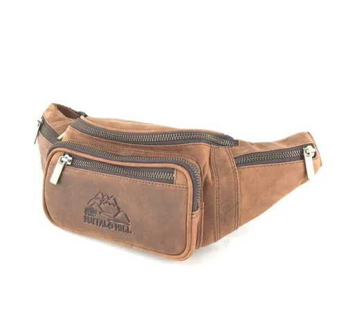 Hüfttasche Echt Leder Vintage Büffelleder - Modische Bauchtasche für Herren und Damen - Mode-Hüfttaschen aus 100% Büffelleder im Vintage-Design, vielseitig tragbar als Bauch- oder Cross-Bag, mit praktischem Handyfach und leichtem Gewicht von nur 400g.