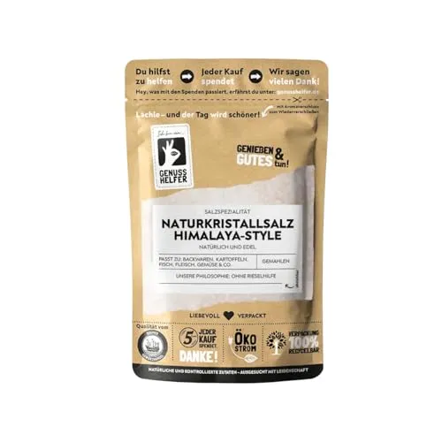 Bremer Gewürzhandel rosa Naturkristallsalz, gemahlen, Speisesalz fein zum Kochen, 3 x 250g