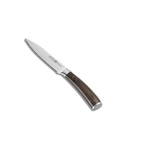 Schulte-Ufer Allzweck-Messer Riku, 13 cm mit Wellenschliff - Kochmesser aus hochwertigem Klingenstahl, extrem scharf durch Premium-Schliff und fugenlose Verarbeitung für maximale Strapazierfähigkeit.