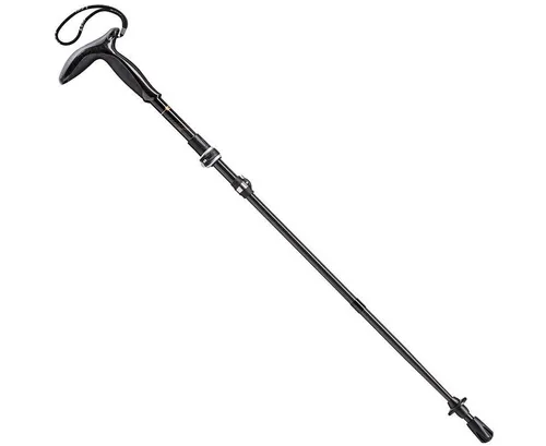 LEKI Legend Series Micro Faltstock 85-100cm schwarz - Wanderstöcke - Leichter Carbon-Faltstock für Senioren, schnell verstellbar von 85-100cm und komfortabler Aergomed Griff für optimale Ergonomie.
