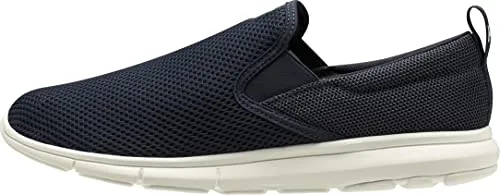 Helly Hansen Ahiga Slip-On navy/off white (597) 8.5 – Stilvoll und komfortabel - Der Ahiga Slip-On von Helly Hansen ist der ideale Schuh für Herren, der durch sein wasserabweisendes und umweltfreundliches Obermaterial besticht. Perfekt für den Alltag, bietet er Komfort und Traktion auf jedem Untergrund.